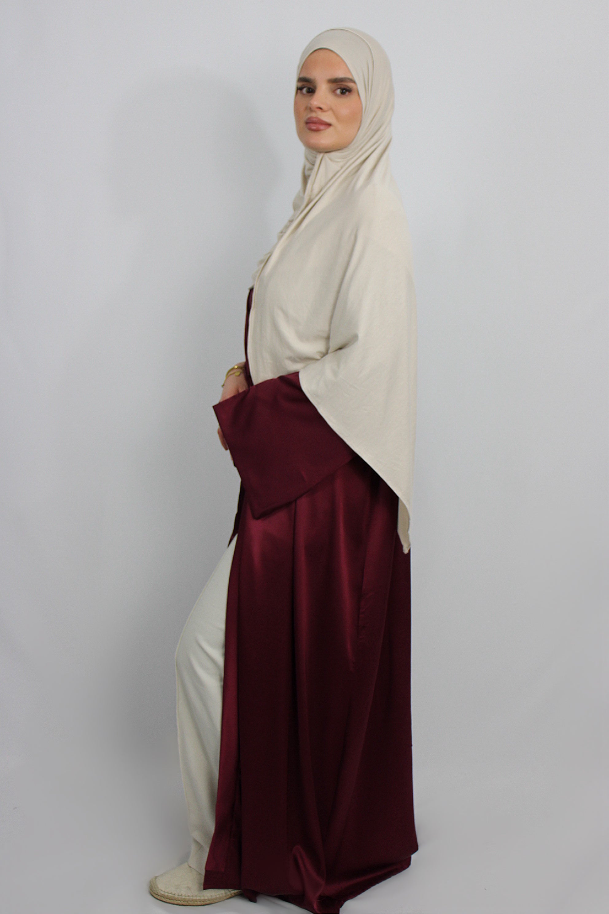 Kimono Satin - Bordaux